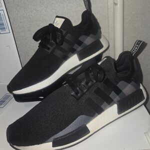 Adidas Men's Black Athletic Shoes with White Sole